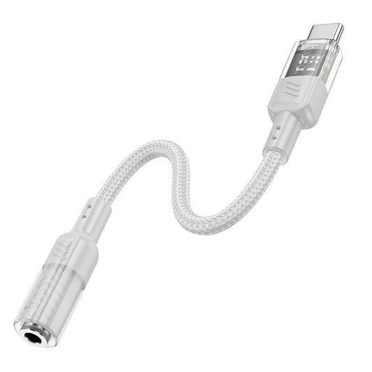 Audio adapter USB-C - 3.5mm HOCO LS37, sivi
