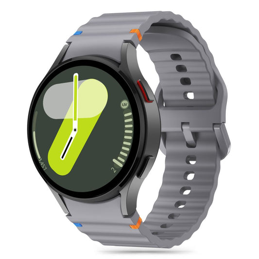 Remen Tech-Protect Silicone Sport za Samsung Galaxy Watch7 / Watch FE / Watch6 / Watch5 / Watch4 seriju, sivi