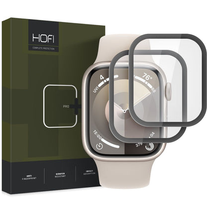 Folija zaštite HOFI Hybrid PRO+ za Apple Watch 41mm Series, Set od 2 komada, Plastika, Crna