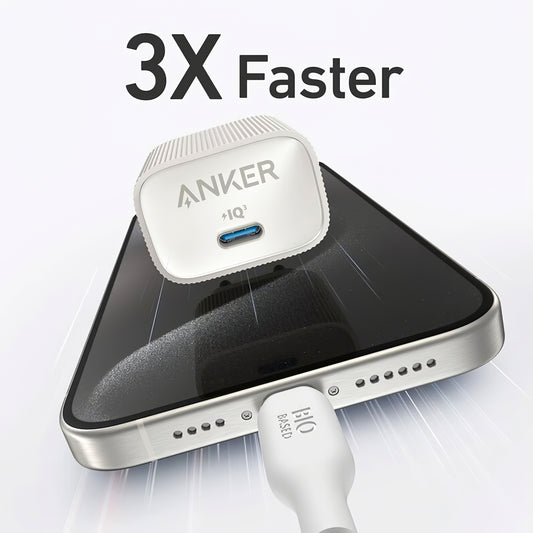 Punjač za mrežu Anker 511 Nano 4, 30W, 3A, 1 x USB-C, Bijeli A2337G21